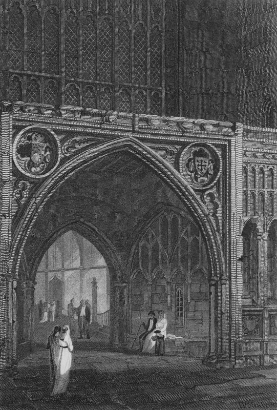 Westminster Hall, Oostelijke Ingang door John Preston Neale