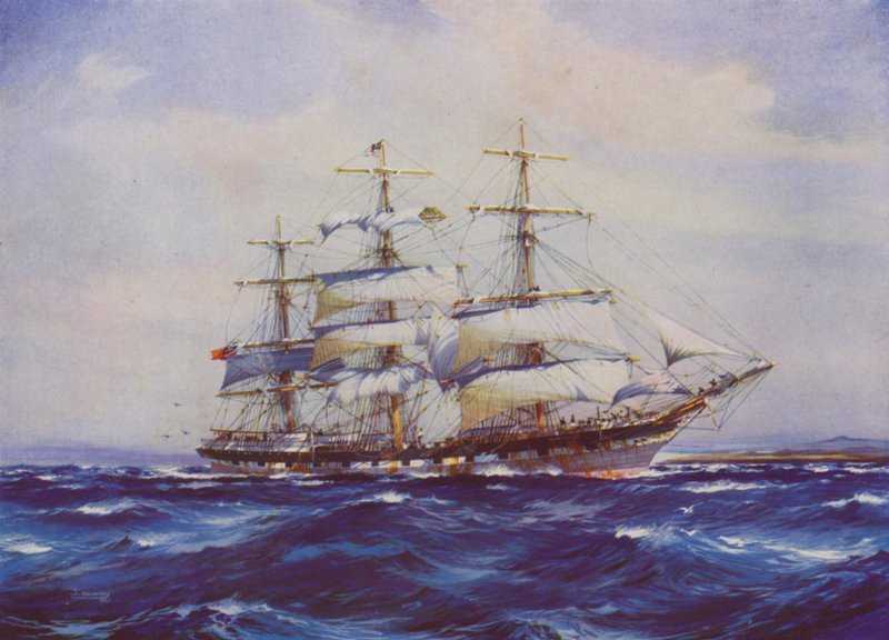 Zeilschip Invercargill door Jack Spurling