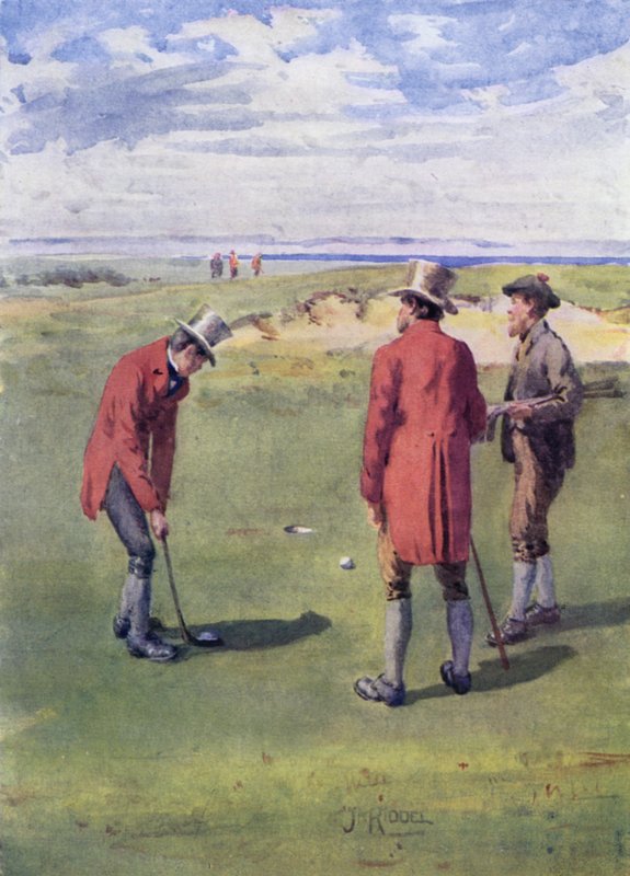 Golfers op Leith Links door James Riddel