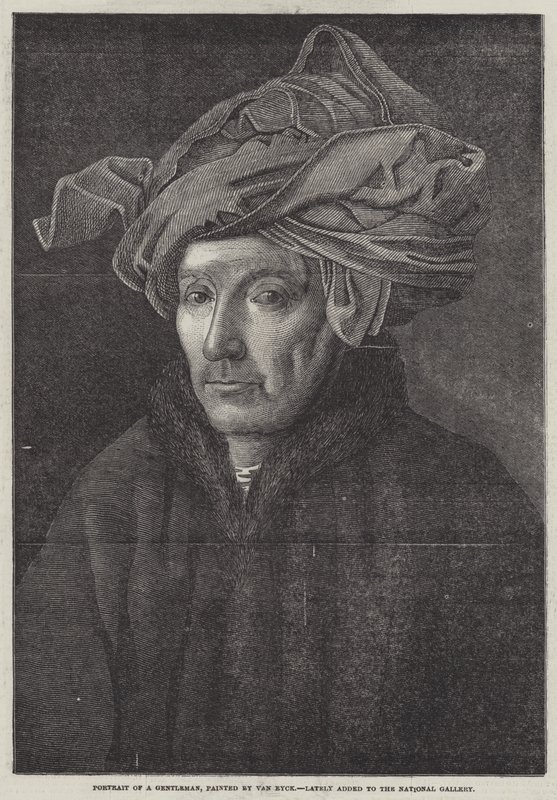 Portret van een heer door Jan van Eyck
