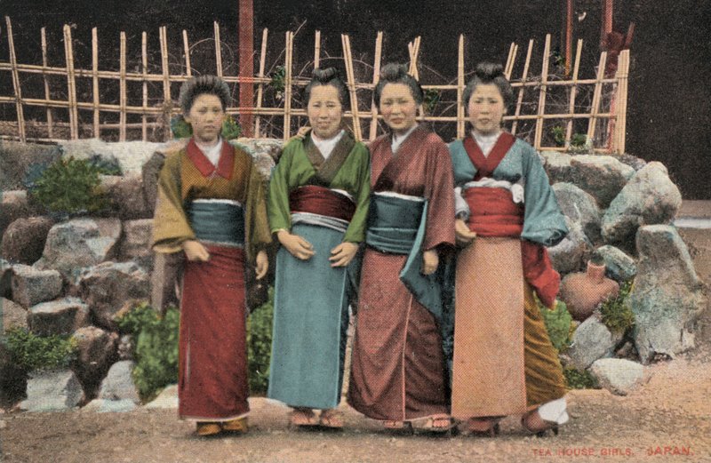 Theehuismeisjes, Japan door Japanese Photographer