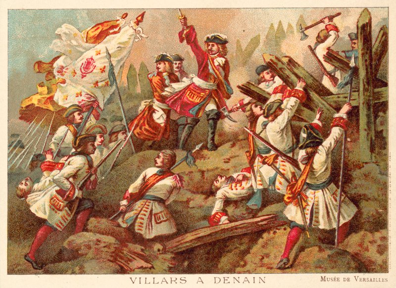 Maarschalk Villars bij de Slag bij Denain, Frankrijk, 1712 door Jean Alaux