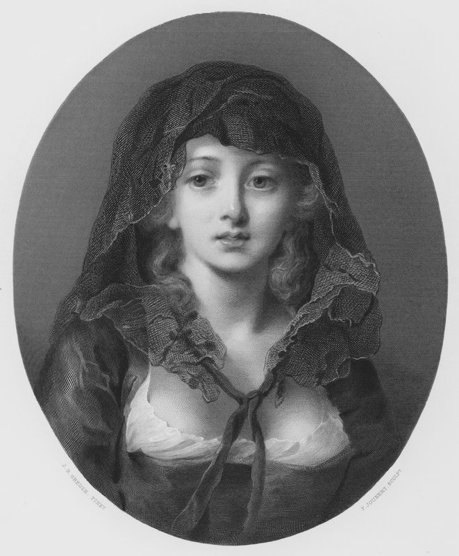 Eenvoud door Jean Baptiste (after) Greuze