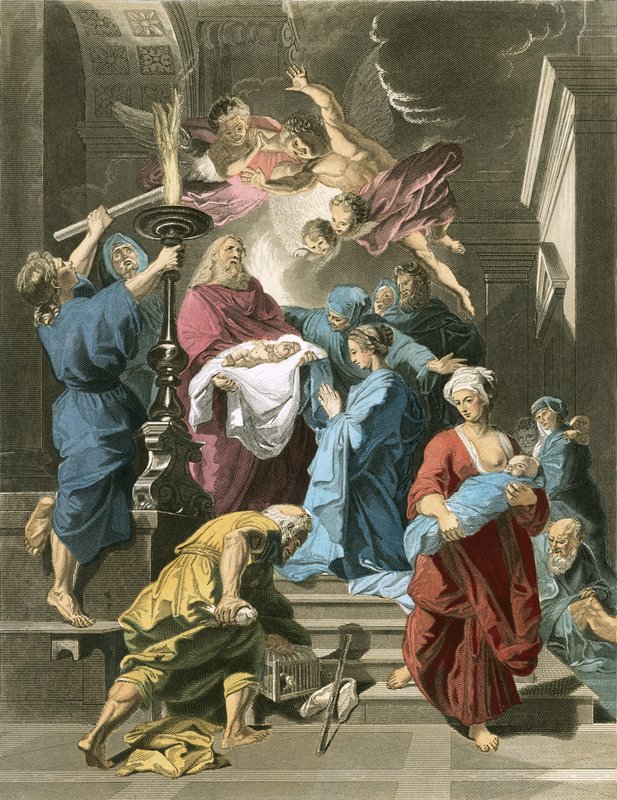 Simeon in de tempel door Jean Baptiste Jouvenet