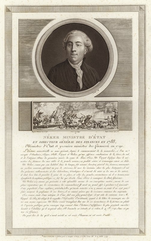 Portret van Jacques Necker door Jean Duplessi Bertaux