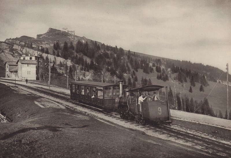 Vitznau Rigi Kulm, Tandradbaan door Jean Gaberell