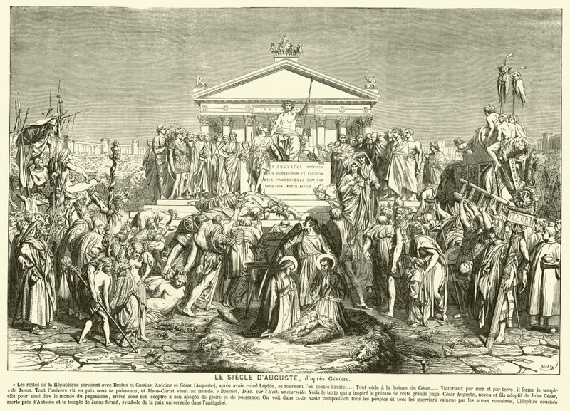 De eeuw van Augustus door Jean Leon (after) Gerome