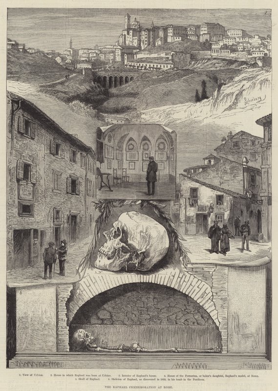 De Raphael-herdenking in Rome door Johann Nepomuk Schonberg