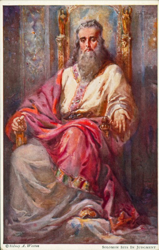 Salomo zit in oordeel door Johannes Adolf Tillack