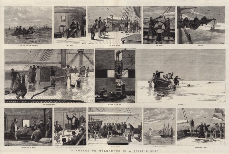 Een reis naar Melbourne in een zeilschip door John Charles Dollman