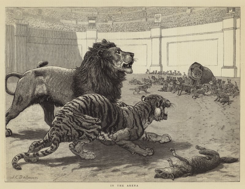 In de Arena door John Charles Dollman