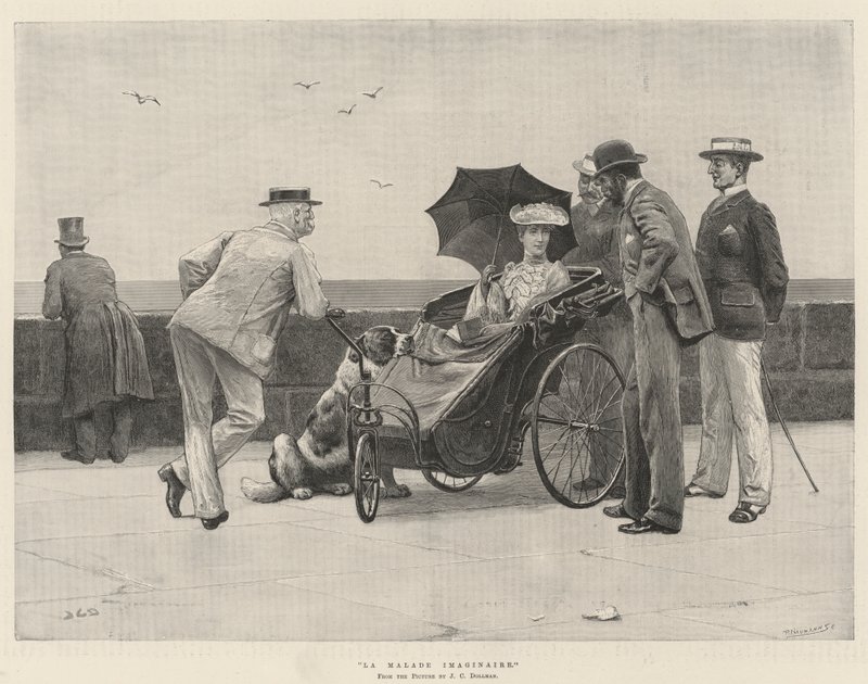 De ingebeelde zieke door John Charles Dollman