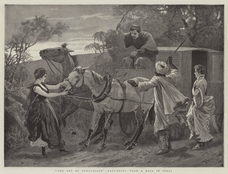 De kunst van overtuiging, terugkerend van een bal in India door John Charlton