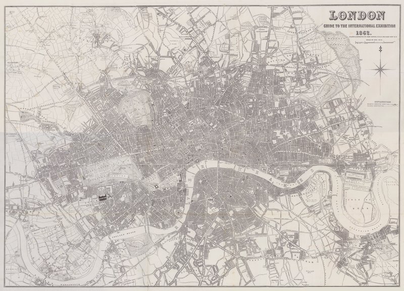 Londen, gids voor de Internationale Tentoonstelling, 1862 door John Dower