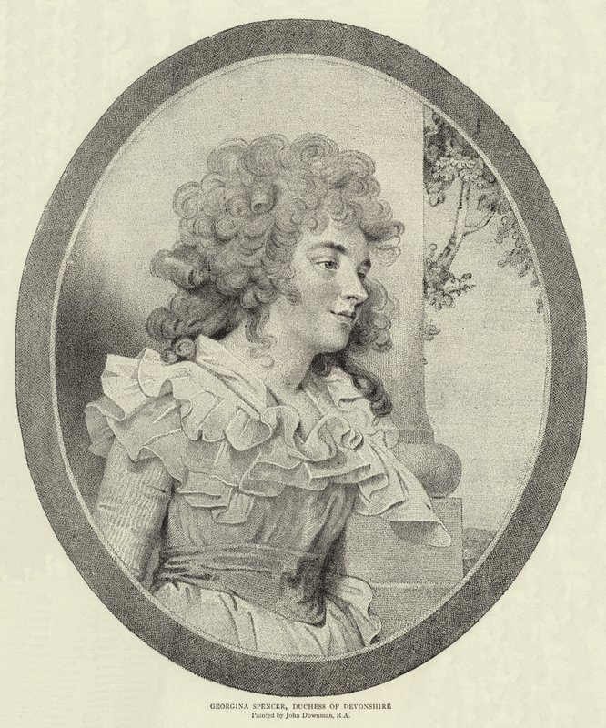 Georgina Spencer, hertogin van Devonshire door John Downman
