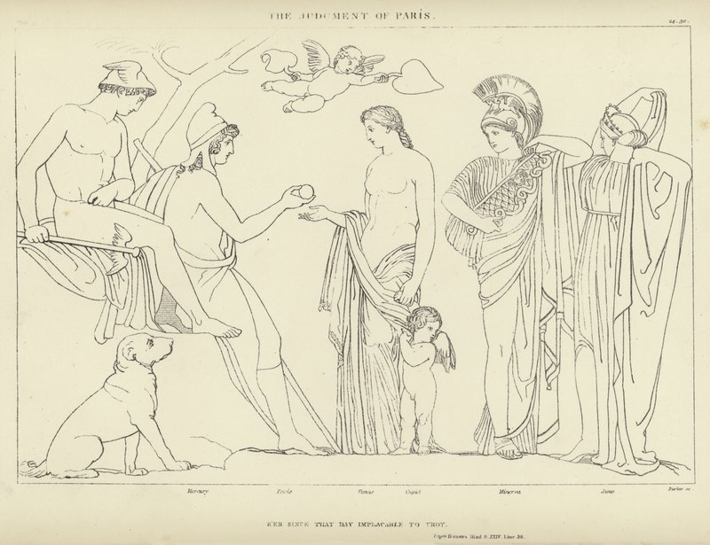 Het Oordeel van Paris door John Flaxman