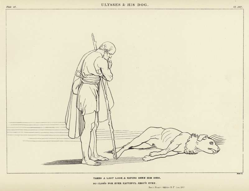 Ulysses en zijn Hond door John Flaxman