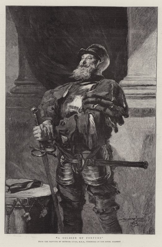 Een soldaat van fortuin door John Seymour Lucas