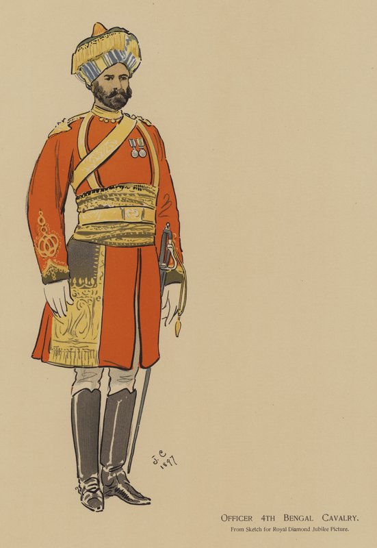 Officier 4e Bengal Cavalerie door John (after) Charlton