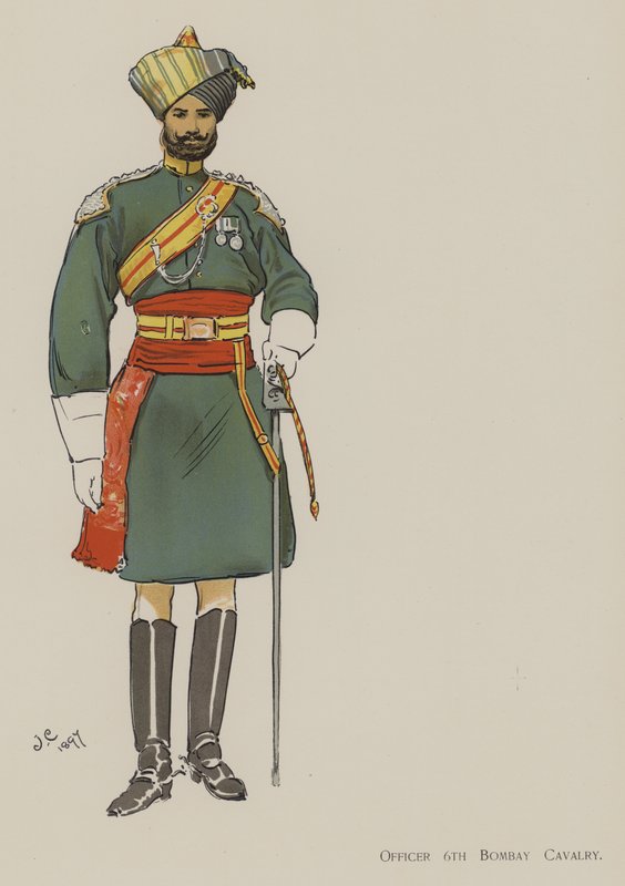 Officier 6e Bombay Cavalerie door John (after) Charlton