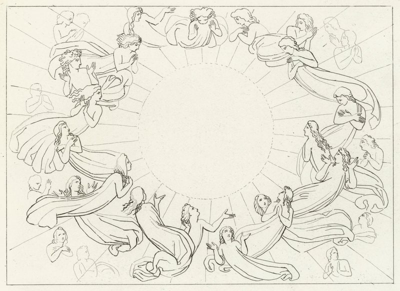 De Zon, Paradijs, Canto 12 door John (after) Flaxman