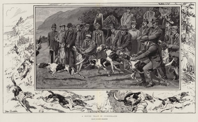 Een Hondenrace in Cumberland door John Charlton