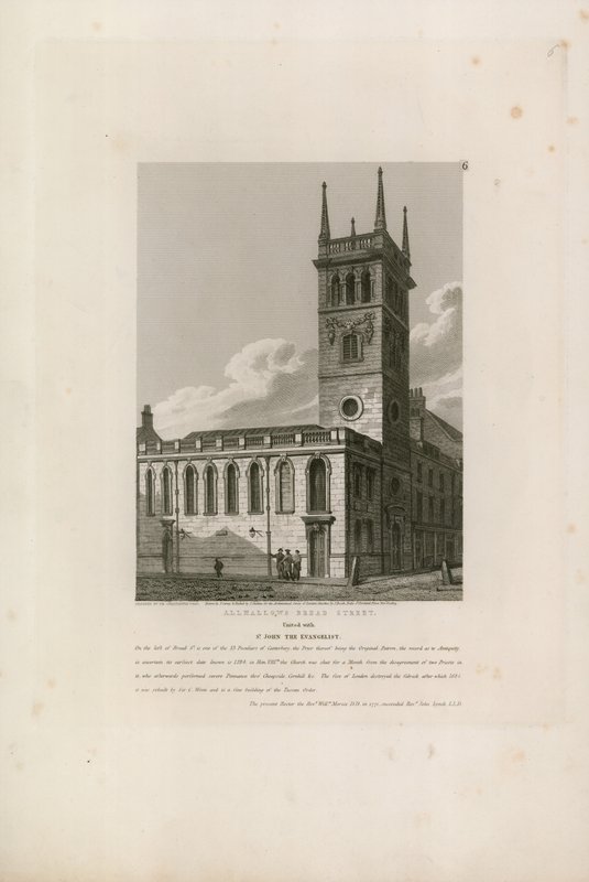 All Hallows, Bread Street, Londen door John Coney