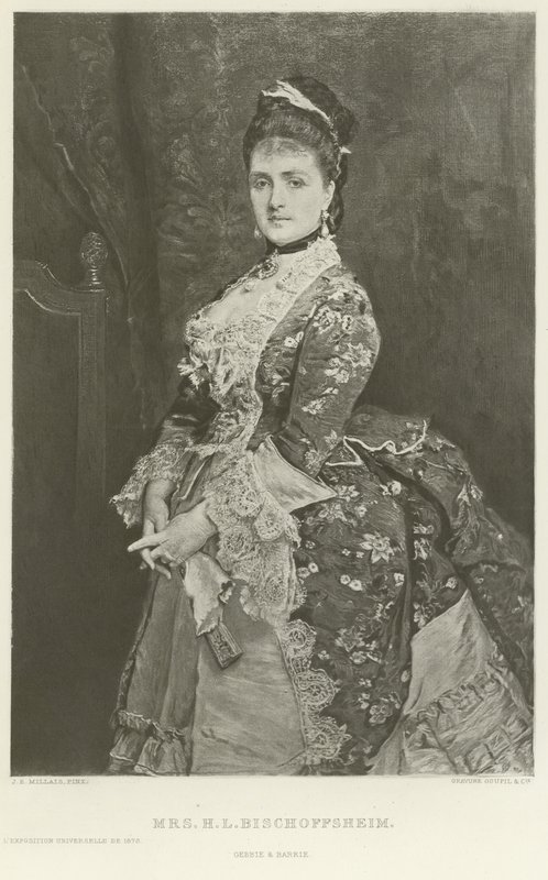 Mevrouw H L Bischoffsheim (gravure) door John Everett Millais