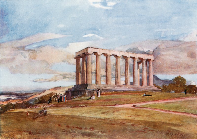Het Nationale Monument op Calton Hill door John Fulleylove