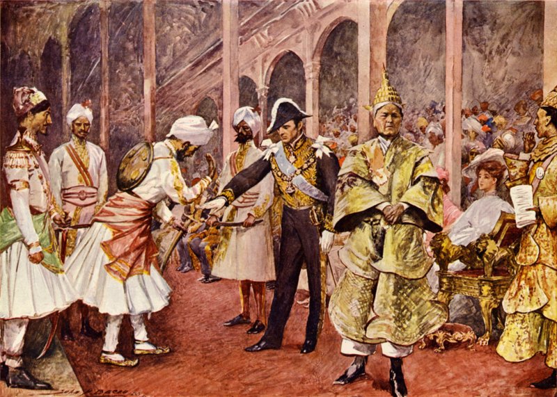Een durbar door John Henry Frederick (after) Bacon