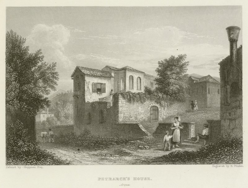 Het huis van Petrarca, Arqua door John Hoppner