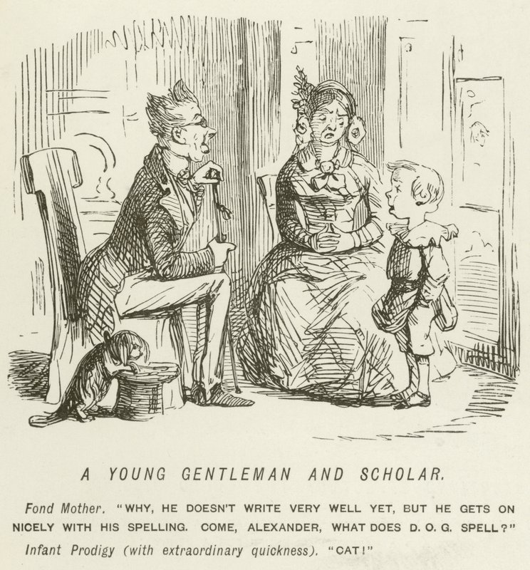 Een Jonge Heer en Geleerde door John Leech