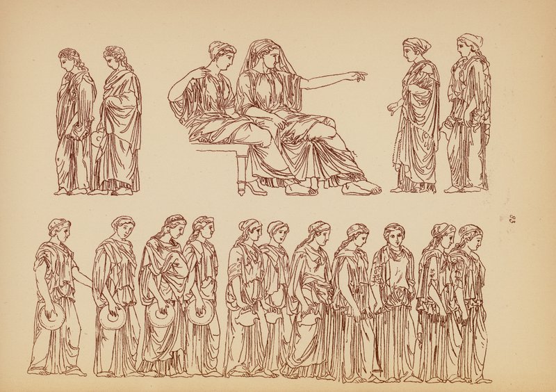 Oud-Grieks vrouwelijk kostuum door John Moyr Smith