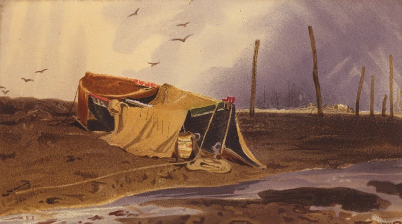 Boot op het strand door John Sell Cotman
