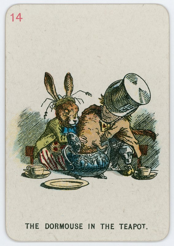 De slaapmuis in de theepot door John Tenniel