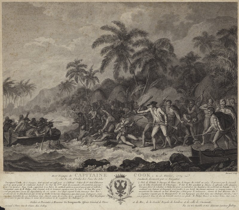 De tragische dood van Kapitein Cook door John Webber