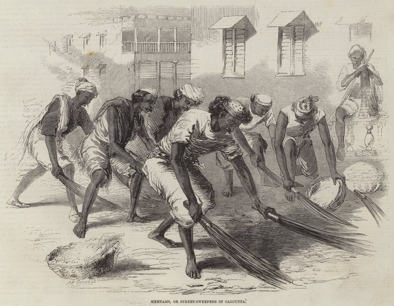 Mehtahs, of Straatvegers in Calcutta door Joseph Austin Benwell