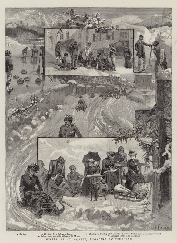 Winter in St Moritz, Engadin, Zwitserland door Joseph Finnemore