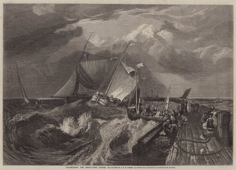 Calais Pier, de Packet-Boot komt Binnen door Joseph Mallord William Turner