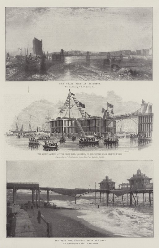 De Kettingpier in Brighton door Joseph Mallord William Turner