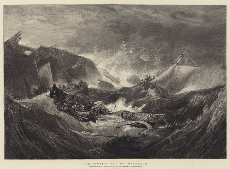 Het Wrak van de Minotaurus door Joseph Mallord William Turner