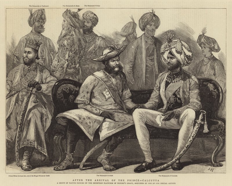 Na de aankomst van de prins, Calcutta door Joseph Nash