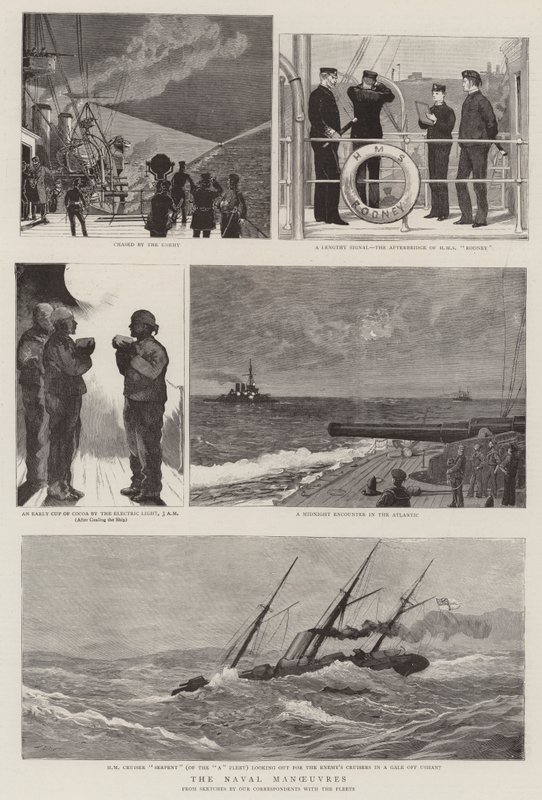 De marine-oefeningen door Joseph Nash