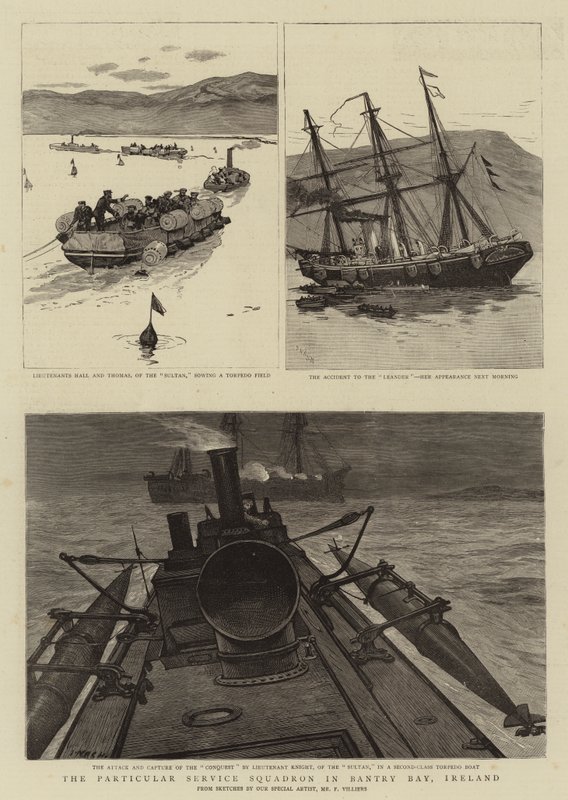 Het bijzondere diensteskader in Bantry Bay, Ierland door Joseph Nash