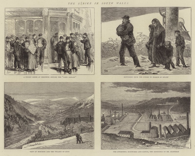 De staking in Zuid-Wales door Joseph Nash