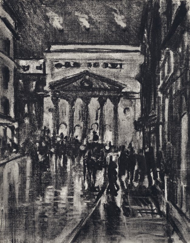 Haymarket Theater door Joseph (after) Pennell