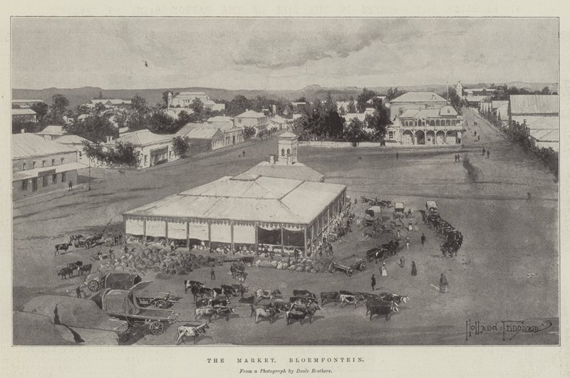De markt, Bloemfontein door Joseph Holland Tringham
