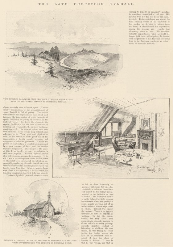 De overleden professor Tyndall door Joseph Holland Tringham
