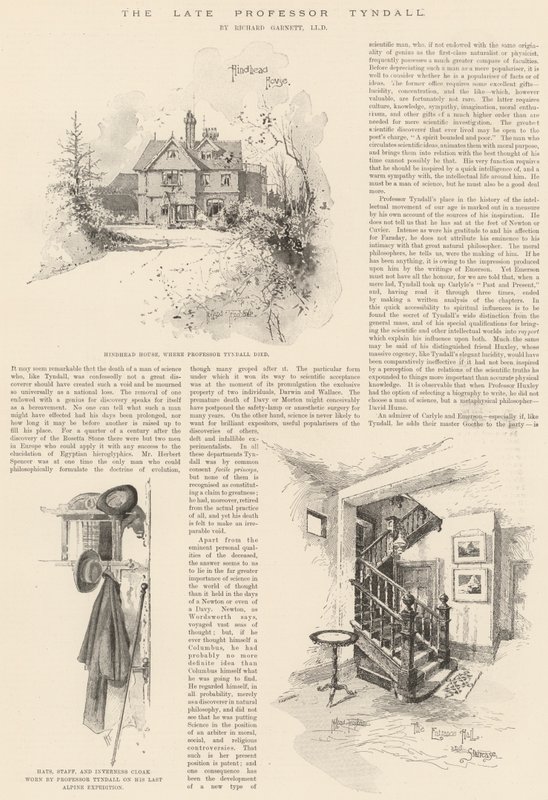 De overleden Professor Tyndall door Joseph Holland Tringham