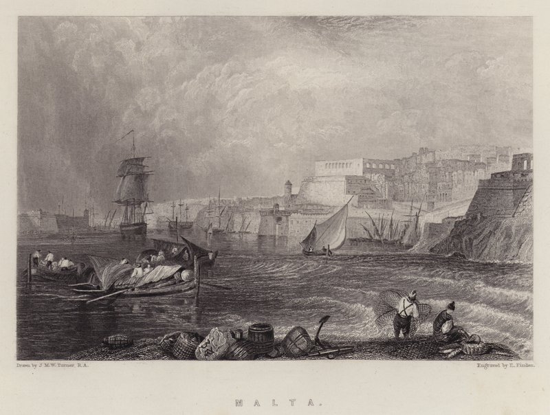 Malta door Joseph Mallord William (after) Turner
